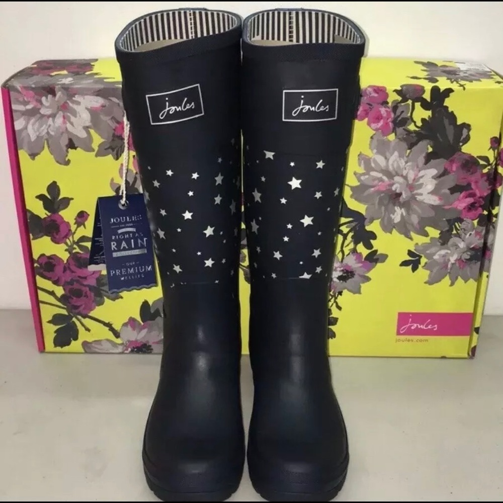 NWT- Joules WADEBRIDGE PRINTED MID-PANEL RAIN BOOT - Picture 3 of 3